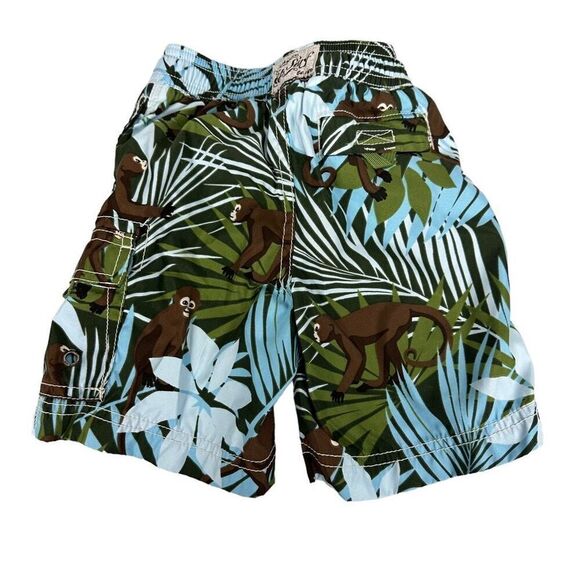 Baby Gap Swim Trunks Shorts size 18-24 Monkey Print - Picture 2 of 6